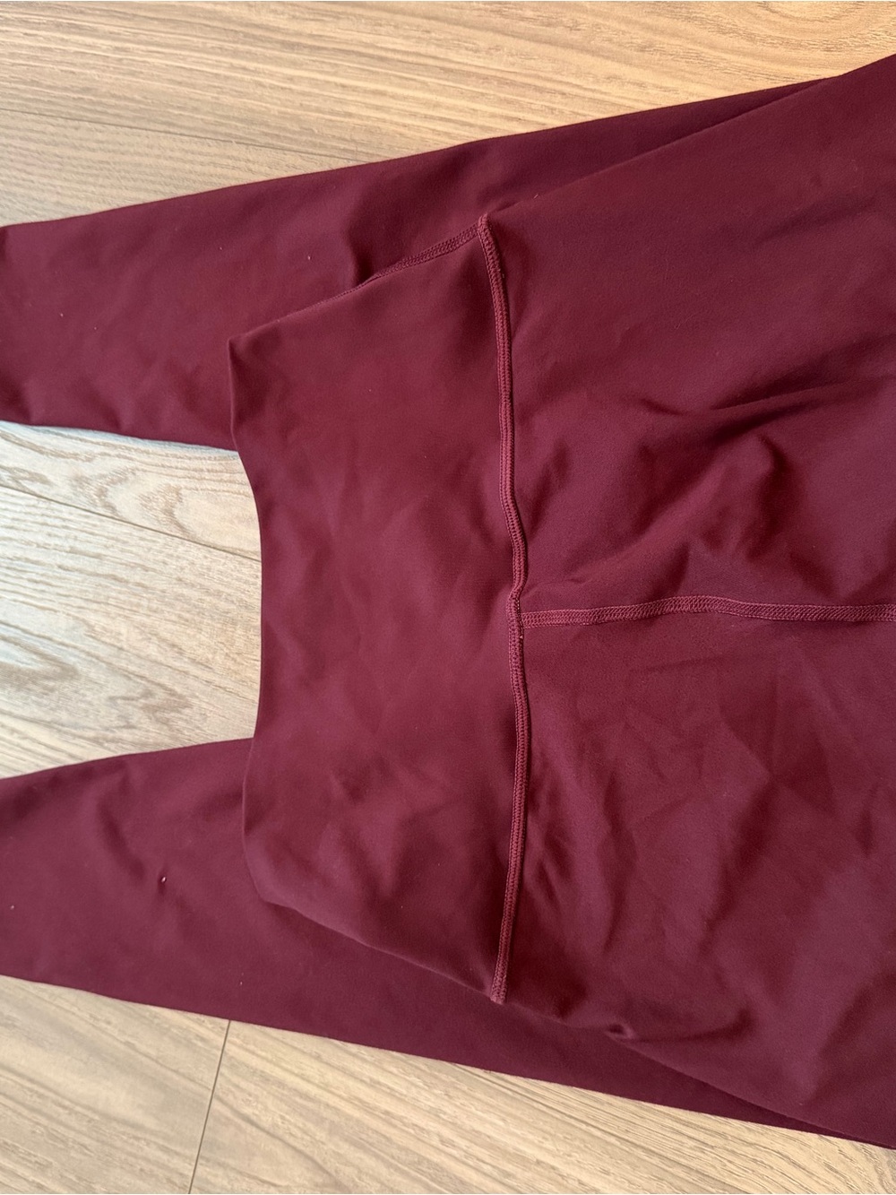 barre3 High-Waisted Performance Leggings Burgundy Maroon Size Large - Picture 3 of 3